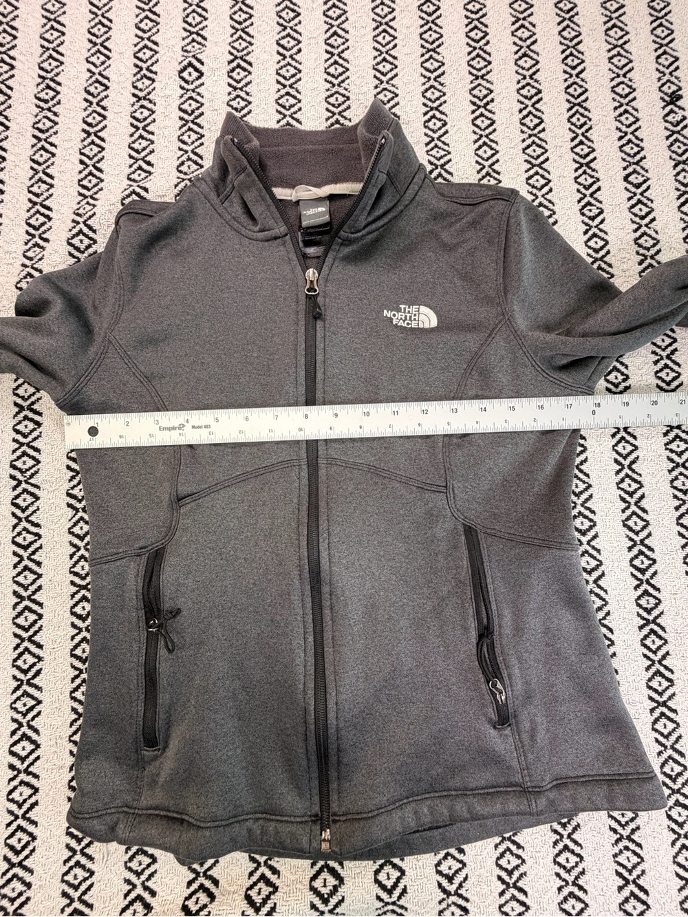 The North Face Full Zip Fleece Agave Jacket Womens Medium Gray sweatshirt M - Picture 13 of 13